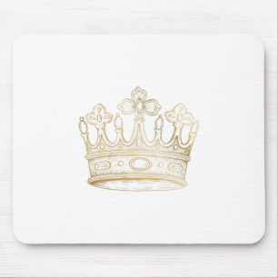 Gold Shiny Crown Mouse Pad