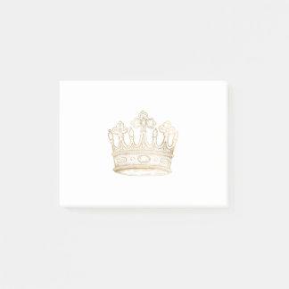 Gold Shiny Crown Post-it Notes