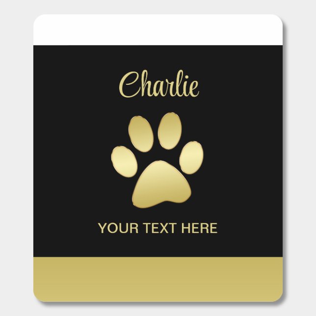  Gold Shiny Dog Paw on black background Breath Savers® Mints (Sticker)