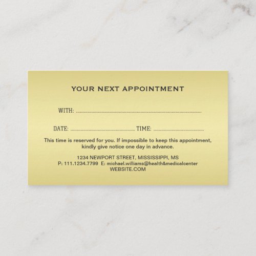  Gold Shiny Dog Paw on black Pet Grooming Service  Appointment Card