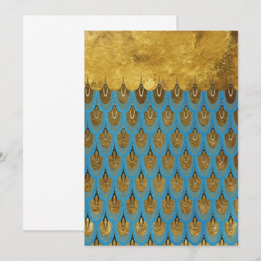 Gold Shiny Princess Mermaid Glitter Scales (Front/Back)