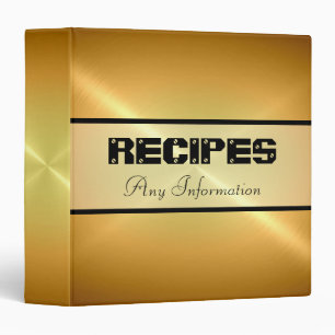 Gold Shiny Stainless Steel Metal Binder