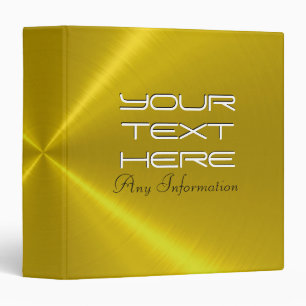 Gold shiny stainless steel metal binders