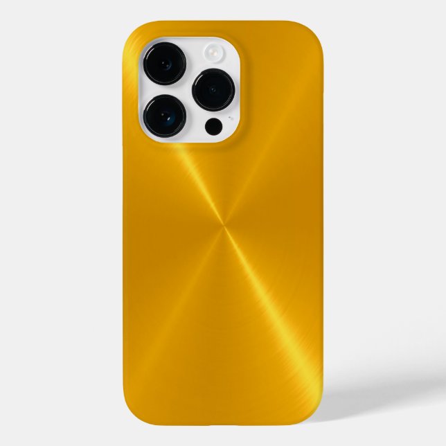Gold Shiny Stainless Steel Metal Case-Mate iPhone Case (Back)