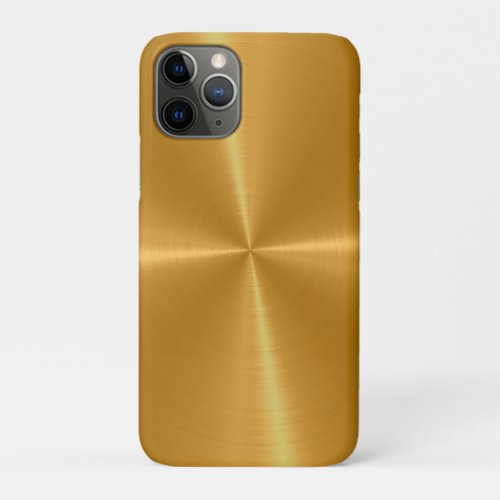 Gold Shiny Stainless Steel Metal iPhone 11 Pro Case