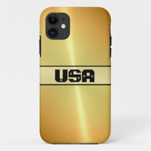 Gold Shiny Stainless Steel Metal iPhone 11 Case