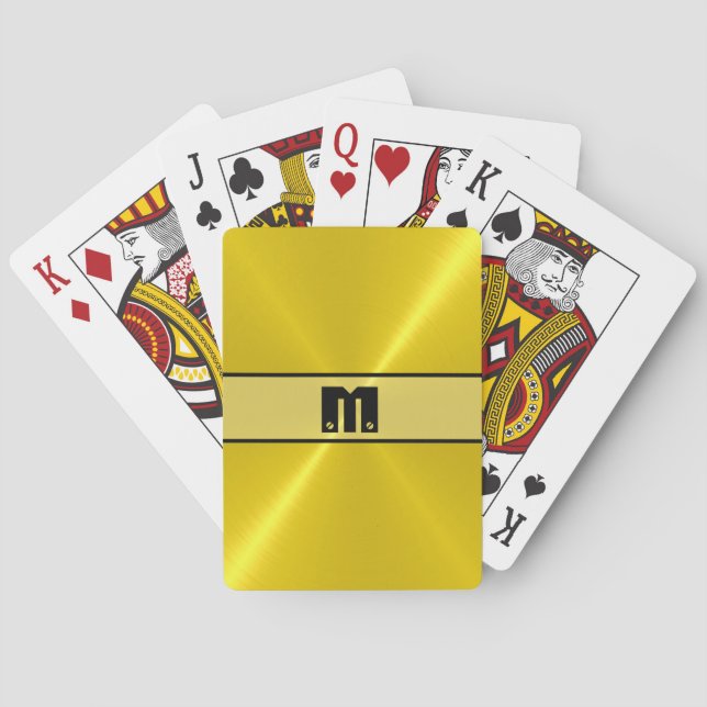 Gold Shiny Stainless Steel Metal Poker Cards (Back)