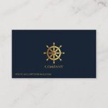 Gold Ship Wheel Business Card