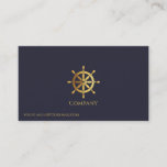 Gold Ship Wheel Business Card