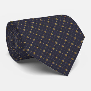 Gold Ship Wheel Neck Tie