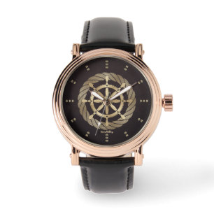 Gold Ship Wheel Watch