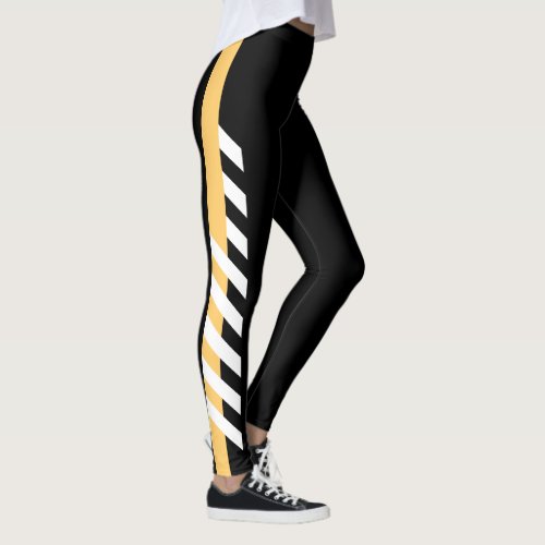 Gold Side Stripe Leggings