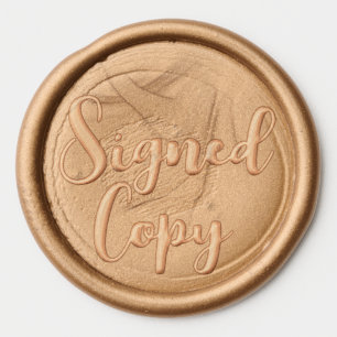 Gold Signed Copy Writer Author Classic Wax Seal Sticker