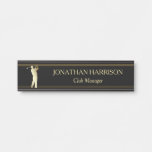 Gold Silhouette Golfer Name Plate