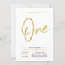 Gold & Silver 1st, 60th Joint Birthday Party Invitation