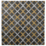 Gold, Silver, and Black Laced Pattern Cloth Napkin