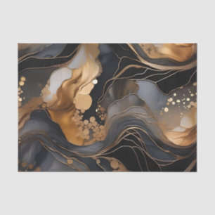 Gold Silver and Copper On Black Tissue Paper