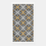 Gold, Silver, and Gray Laced Diamonds Pattern Paper Guest Towels
