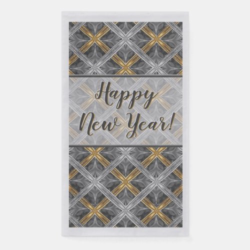 Gold Silver and Grey Laced Diamonds Pattern Paper Guest Towels