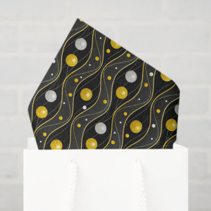 Gold Silver Black Art Deco Pattern Tissue Paper