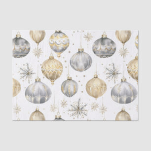Gold Silver Black Christmas Vintage Ornaments Tissue Paper