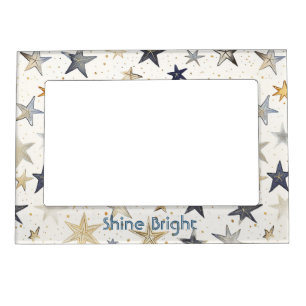 Gold Silver Blue Stars Magnetic Frame