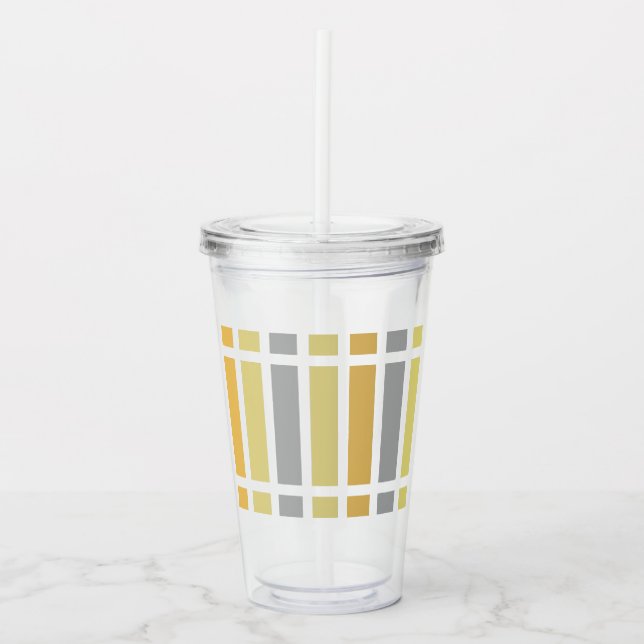 Gold Silver Bronze Metal Hues Acrylic Tumbler (Front)