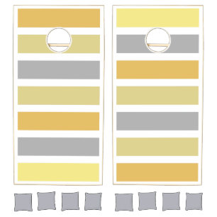 Gold Silver Bronze Metal Hues Cornhole Set