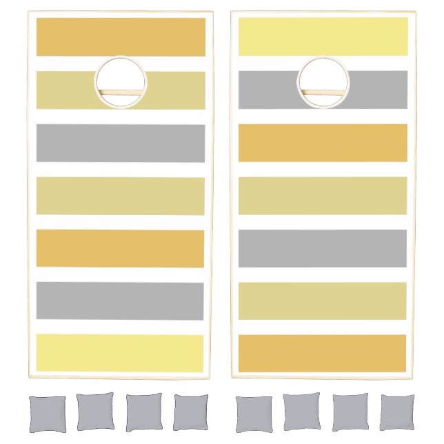 Gold Silver Bronze Metal Hues Cornhole Set (Set)