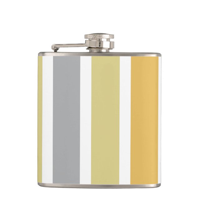 Gold Silver Bronze Metal Hues Flask (Front)