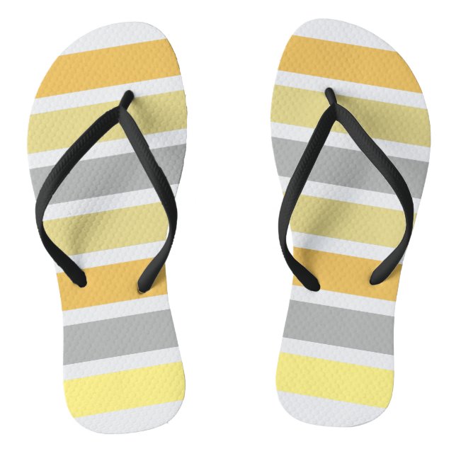 Gold Silver Bronze Metal Hues Flip Flops (Footbed)