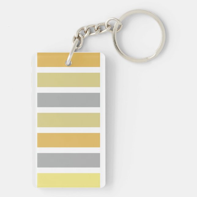 Gold Silver Bronze Metal Hues Keychain (Back)