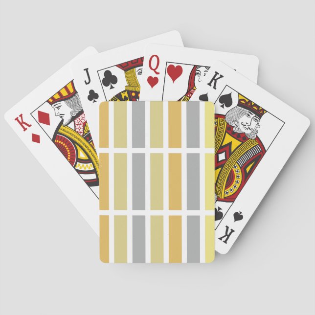 Gold Silver Bronze Metal Hues Poker Cards (Back)