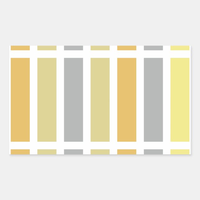 Gold Silver Bronze Metal Hues Rectangular Sticker (Front)