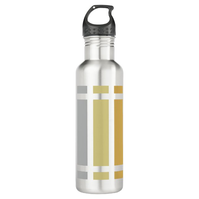 Gold Silver Bronze Metal Hues Stainless Steel Water Bottle (Front)