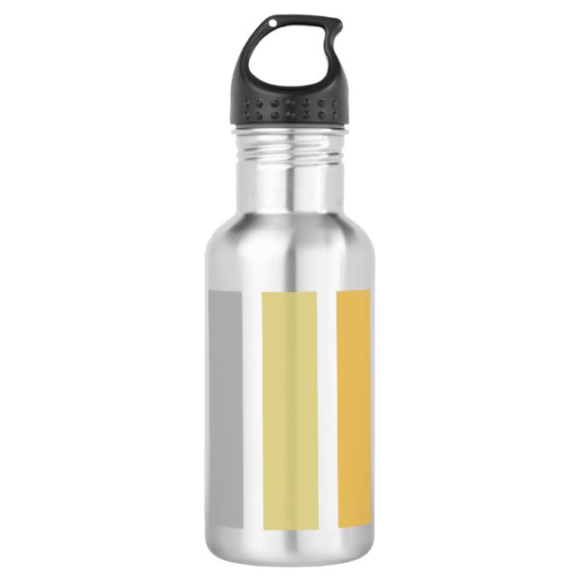 Gold Silver Bronze Metal Hues Stainless Steel Water Bottle (Front)