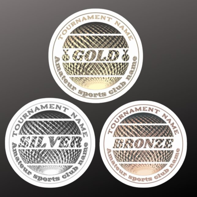 Gold silver bronze stickers medals for winners (Creator Uploaded)