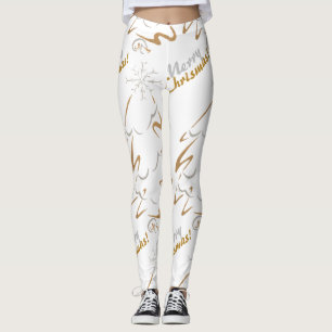 Gold & Silver Chrismas Tree Leggings