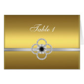 Gold Silver Diamond Black Jewel Table Card 1 (Front Horizontal)
