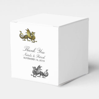 Gold Silver Dragon Wedding Favor Boxes