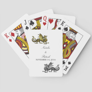 Gold Silver Dragon Wedding Playing Cards