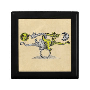 Gold & Silver Dragons of Alchemy Magic Gift Box