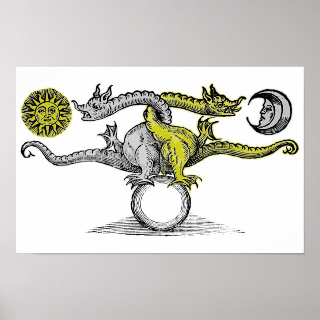 Gold & Silver Dragons Poster (Front)