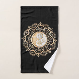 Gold & Silver Mandala Hand Towel