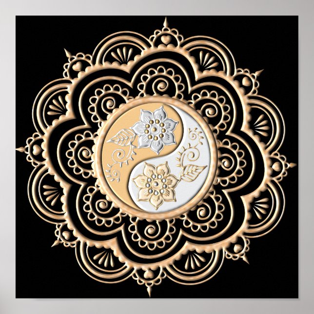 Gold & Silver Mandala Poster (Front)