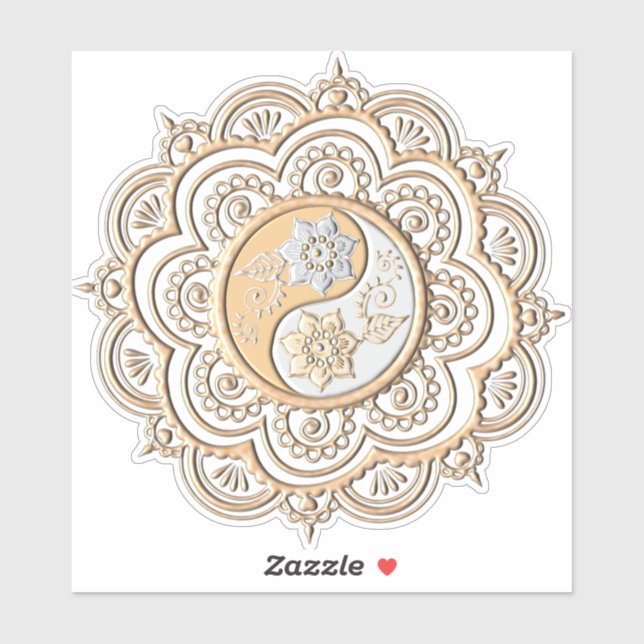 Gold & Silver Mandala Sticker (Sheet)