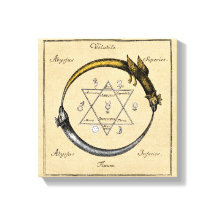 Gold & Silver Ouroboros Symbol