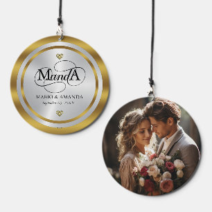 Gold Silver Personalized Wedding Monogram Wind Chime