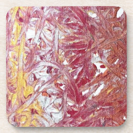 Gold, Silver, Red, Rose Gold, Marble Artwork Beverage Coaster