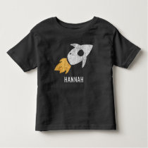 Gold Silver Rocket Outer Space Kids Personalized Toddler T-shirt